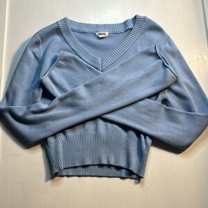 light blue cropped sweater,very cozy and could be cute in fall or whenever!